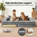 Darrahopens Furniture > Sofas > Sofas & Sofa Beds Artiss Convertible Folding Sofa Bed Pull Out Mattress Foldable Lounge Couch Grey