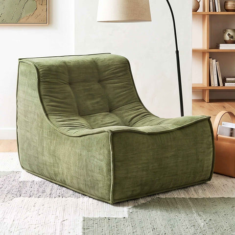 Darrahopens Furniture > Sofas > Sofas & Sofa Beds Artiss Floor Sofa Armless Chenille No Assembly Removable Cover Green In Australia - Darrahopens