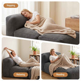 Darrahopens Furniture > Sofas > Sofas & Sofa Beds Artiss Foldable Bean Bag Sofa Bed Cloud Couch Boneless Floor Lounger Chair Grey