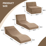 Darrahopens Furniture > Sofas > Sofas & Sofa Beds Artiss Folding Sofa Bed Convertible Armless Foam Floor Futon Lounger Couch Brown