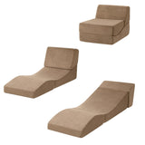 Darrahopens Furniture > Sofas > Sofas & Sofa Beds Artiss Folding Sofa Bed Convertible Armless Foam Floor Futon Lounger Couch Brown