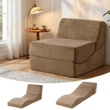 Darrahopens Furniture > Sofas > Sofas & Sofa Beds Artiss Folding Sofa Bed Convertible Armless Foam Floor Futon Lounger Couch Brown