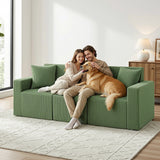 Darrahopens Furniture > Sofas > Sofas & Sofa Beds Artiss Modular 3-Seater Sofa Bed Convertible Sectional Floor Couch with Deep Seat