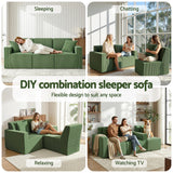 Darrahopens Furniture > Sofas > Sofas & Sofa Beds Artiss Modular 3-Seater Sofa Bed Convertible Sectional Floor Couch with Deep Seat