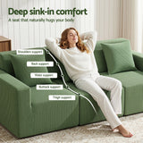 Darrahopens Furniture > Sofas > Sofas & Sofa Beds Artiss Modular 3-Seater Sofa Bed Convertible Sectional Floor Couch with Deep Seat