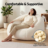 Darrahopens Furniture > Sofas > Sofas & Sofa Beds Artiss Single Small Boneless Couch Comfy Bean Bag for Living Room Faux Fur White