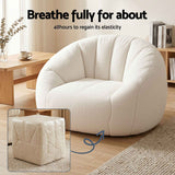 Darrahopens Furniture > Sofas > Sofas & Sofa Beds Artiss Single Small Boneless Couch Comfy Bean Bag for Living Room Faux Fur White