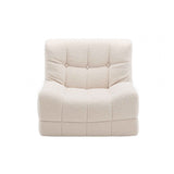 Darrahopens Furniture > Sofas > Sofas & Sofa Beds Artiss Single Small Boneless Couches for Living Room White Fabric