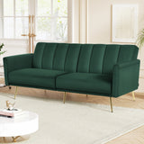 Darrahopens Furniture > Sofas > Sofas & Sofa Beds Artiss Sofa Bed 3 Seater Couch Convertible Lounge Adjustable Arm Recliner Velvet