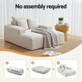 Darrahopens Furniture > Sofas > Sofas & Sofa Beds Artiss Sofa Bed Lounge Chair Recliner Couch Reading Chairs Sleeper Cloud Sofas Faux Fur Fabric