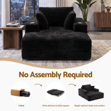 Darrahopens Furniture > Sofas > Sofas & Sofa Beds Artiss Sofa Bed Lounge Chair Sleeper Couch Chaise Single Seater Faux Fur Black In Australia - Darrahopens