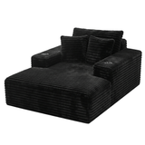 Darrahopens Furniture > Sofas > Sofas & Sofa Beds Artiss Sofa Bed Lounge Chair Sleeper Couch Chaise Single Seater Faux Fur Black In Australia - Darrahopens