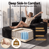 Darrahopens Furniture > Sofas > Sofas & Sofa Beds Artiss Sofa Bed Lounge Chair Sleeper Couch Chaise Single Seater Faux Fur Black In Australia - Darrahopens