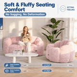 Darrahopens Furniture > Sofas > Sofas & Sofa Beds Cozy Bean Bag Sofa with Soft Corduroy Cover and High-Density Foam Filling for Living Room Bedroom Balcony Relaxation (Blush) In Australia - Darrahopens