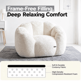 Darrahopens Furniture > Sofas > Sofas & Sofa Beds Cozy Bean Bag Sofa with Soft Corduroy Cover and High-Density Foam Filling for Living Room Bedroom Balcony Relaxation (Grey) In Australia - Darrahopens