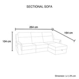 Darrahopens Furniture > Sofas > Sofas & Sofa Beds Fabric Electric Recliner Grey Chaise Sofa with Storage In Australia - Darrahopens