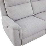 Darrahopens Furniture > Sofas > Sofas & Sofa Beds Fabric Electric Recliner Grey Chaise Sofa with Storage In Australia - Darrahopens