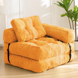 Darrahopens Furniture > Sofas > Sofas & Sofa Beds Foldable Corduroy Sofa Bed with Quilted Buttons and Pillow, Convertible Lounger for Reading, Gaming, Napping, and Relaxing at Home (Pink) In Australia - Darrahopens