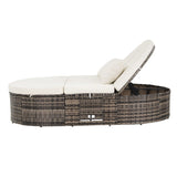 Darrahopens Furniture > Sofas > Sofas & Sofa Beds Gardeon Outdoor Day Bed Sun Lounge Setting Wicker Lounger Patio Furniture w/ Retractable Side Tray In Australia - Darrahopens