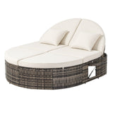 Darrahopens Furniture > Sofas > Sofas & Sofa Beds Gardeon Outdoor Day Bed Sun Lounge Setting Wicker Lounger Patio Furniture w/ Retractable Side Tray In Australia - Darrahopens