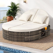 Darrahopens Furniture > Sofas > Sofas & Sofa Beds Gardeon Outdoor Day Bed Sun Lounge Setting Wicker Lounger Patio Furniture w/ Retractable Side Tray In Australia - Darrahopens