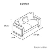 Darrahopens Furniture > Sofas > Sofas & Sofa Beds Juliette 2 Seater Velvet Sofa with Gold Trim in Beige In Australia - Darrahopens
