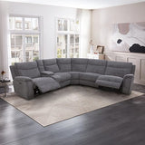 Darrahopens Furniture > Sofas > Sofas & Sofa Beds Large Sectional Corner Modular Lounge Suite in Fabric with Electric Recliner