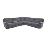 Darrahopens Furniture > Sofas > Sofas & Sofa Beds Large Sectional Corner Modular Lounge Suite in Fabric with Electric Recliner