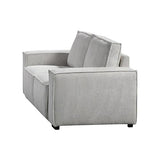 Darrahopens Furniture > Sofas > Sofas & Sofa Beds Reno 3 Seater Sofa Grey Colour Fabric Upholstery Wooden Structure Knock Down Feature In Back & Arms