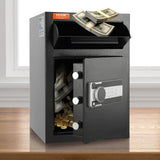 Darrahopens Furniture > Sofas > Sofas & Sofa Beds VEVOR 2.5 Cub Depository Safe, Deposit Safe with Drop Slot, Electronic Code Lock and 2 Emergency Keys, 20.27'' x 13.97'' x 13.97'' Business Drop Slot Safe for Cash, Mail in Home, Hotel, Office