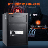 Darrahopens Furniture > Sofas > Sofas & Sofa Beds VEVOR 2.5 Cub Depository Safe, Deposit Safe with Drop Slot, Electronic Code Lock and 2 Emergency Keys, 20.27'' x 13.97'' x 13.97'' Business Drop Slot Safe for Cash, Mail in Home, Hotel, Office