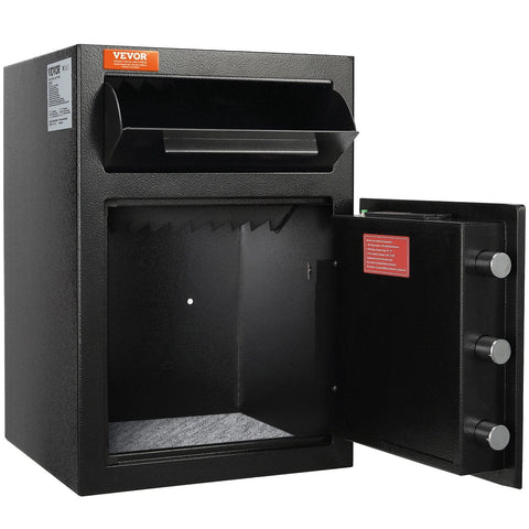 Darrahopens Furniture > Sofas > Sofas & Sofa Beds VEVOR 2.5 Cub Depository Safe, Deposit Safe with Drop Slot, Electronic Code Lock and 2 Emergency Keys, 20.27'' x 13.97'' x 13.97'' Business Drop Slot Safe for Cash, Mail in Home, Hotel, Office