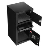 Darrahopens Furniture > Sofas > Sofas & Sofa Beds VEVOR 3.6 Cubic Feet Drop Safe, Large Capacity Front Drop Slot Safe Box with Digital Keypad, Heavy Duty 3 Tiers Cash Depository Box with Spare Keys for Cash, Bank Slip, Jewelry, Document, Bill, Black