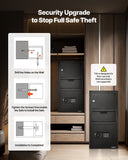 Darrahopens Furniture > Sofas > Sofas & Sofa Beds VEVOR 3.6 Cubic Feet Drop Safe, Large Capacity Front Drop Slot Safe Box with Digital Keypad, Heavy Duty 3 Tiers Cash Depository Box with Spare Keys for Cash, Bank Slip, Jewelry, Document, Bill, Black
