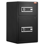 Darrahopens Furniture > Sofas > Sofas & Sofa Beds VEVOR Double Doors 4.5 cu.ft Safe Box with Key Lock & Password, Safe Lock Box with Fireproof Bag, Key Rack, LED Light and 2 Height Adjustable and Removable Divider for Money, Documents, Jewelry and Valuables, Black