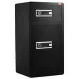 Darrahopens Furniture > Sofas > Sofas & Sofa Beds VEVOR Double Doors 7.2 cu.ft Safe Box with Key Lock & Password, Safe Lock Box with Fireproof Bag, Key Rack, LED Light and 2 Height Adjustable and Removable Divider for Money, Documents, Jewelry and Valuables, Black