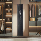 Darrahopens Furniture > Sofas > Sofas & Sofa Beds VEVOR Gun Safe, Heavy Duty Cold-Rolled Steel Fireproof Rifle Cabinet with Digital Keypad & Key, Large Long Gun Cabinet with Magazine and LED Lighting, Adjustable Racks for Rifles, Pistols, Shotgun