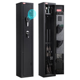 Darrahopens Furniture > Sofas > Sofas & Sofa Beds VEVOR Gun Safe, Heavy Duty Cold-Rolled Steel Fireproof Rifle Cabinet with Digital Keypad & Key, Large Long Gun Cabinet with Magazine and LED Lighting, Adjustable Racks for Rifles, Pistols, Shotgun