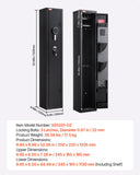 Darrahopens Furniture > Sofas > Sofas & Sofa Beds VEVOR Gun Safe, Heavy Duty Cold-Rolled Steel Fireproof Rifle Cabinet with Digital Keypad & Key, Large Long Gun Cabinet with Magazine and LED Lighting, Adjustable Racks for Rifles, Pistols, Shotgun