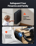 Darrahopens Furniture > Sofas > Sofas & Sofa Beds VEVOR Gun Safe, Slider Handgun Gun Safe with Fingerprint/Password/Key, 3-Way Quick Access Firearm Case Box with Lighting for 1 Pistol & Magazine, Mounted Pistol Gun Box for Nightstand Bedside Desk Car