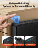 Darrahopens Furniture > Sofas > Sofas & Sofa Beds VEVOR Gun Safe, Slider Handgun Gun Safe with Fingerprint/Password/Key, 3-Way Quick Access Firearm Case Box with Lighting for 1 Pistol & Magazine, Mounted Pistol Gun Box for Nightstand Bedside Desk Car