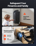 Darrahopens Furniture > Sofas > Sofas & Sofa Beds VEVOR Gun Safe, Slider Handgun Gun Safe with Screen, Fingerprint/Password/Key, 3-Way Quick Access Firearm Case Box with LED for 1 Pistol & Magazine, Mounted Gun Box for Nightstand Bedside Desk Car