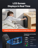 Darrahopens Furniture > Sofas > Sofas & Sofa Beds VEVOR Gun Safe, Slider Handgun Gun Safe with Screen, Fingerprint/Password/Key, 3-Way Quick Access Firearm Case Box with LED for 1 Pistol & Magazine, Mounted Gun Box for Nightstand Bedside Desk Car