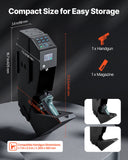 Darrahopens Furniture > Sofas > Sofas & Sofa Beds VEVOR Gun Safe, Slider Handgun Gun Safe with Screen, Fingerprint/Password/Key, 3-Way Quick Access Firearm Case Box with LED for 1 Pistol & Magazine, Mounted Gun Box for Nightstand Bedside Desk Car