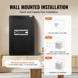 Darrahopens Furniture > Sofas > Sofas & Sofa Beds VEVOR Single Door 3.5 cu.ft Safe Box with Key Lock & Password, Safe Lock Box with Fireproof Bag, Key Rack, LED Light, and 2 Shelves for Money, Documents, Jewelry, and Valuables, Black