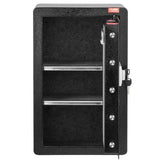 Darrahopens Furniture > Sofas > Sofas & Sofa Beds VEVOR Single Door 3.5 cu.ft Safe Box with Key Lock & Password, Safe Lock Box with Fireproof Bag, Key Rack, LED Light, and 2 Shelves for Money, Documents, Jewelry, and Valuables, Black