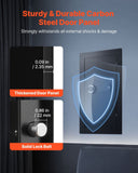 Darrahopens Furniture > Sofas > Sofas & Sofa Beds VEVOR Wall Safe, 3-Tier Hidden Wall Mounted Safe with Password & Key, Q235 Cold-Rolled Steel In-Wall Box with LED Lighting, 2 Adjustable Shelves & 5 Key Holders for Money, Jewelry, Passport, Black