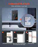 Darrahopens Furniture > Sofas > Sofas & Sofa Beds VEVOR Wall Safe, 3-Tier Hidden Wall Mounted Safe with Password & Key, Q235 Cold-Rolled Steel In-Wall Box with LED Lighting, 2 Adjustable Shelves & 5 Key Holders for Money, Jewelry, Passport, Black