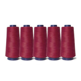 Darrahopens Gift & Novelty 5x Hot Pink Sewing Overlocker Thread - 2000m Hemline Polyester Overlocking Spool