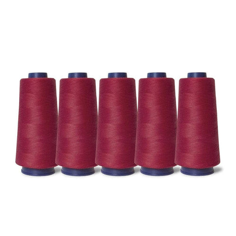 Darrahopens Gift & Novelty 5x Hot Pink Sewing Overlocker Thread - 2000m Hemline Polyester Overlocking Spool